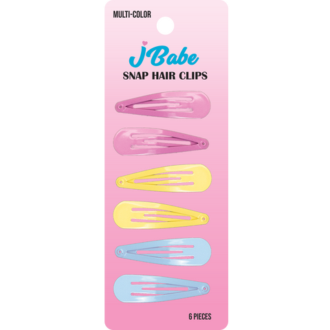 Snap Hair Clips - Multi-Color Pastel