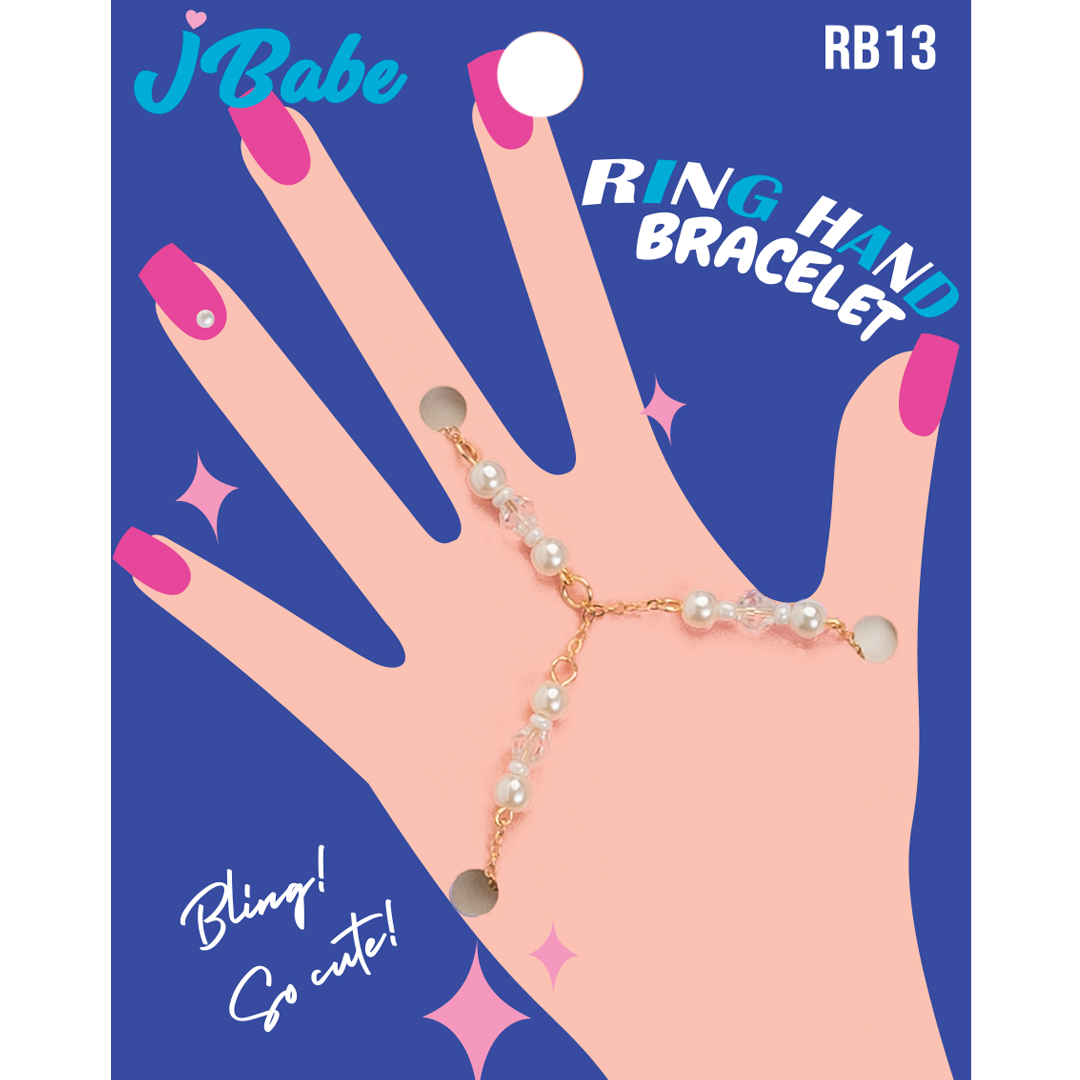 Ring Hand Bracelet - Pearl Cutie
